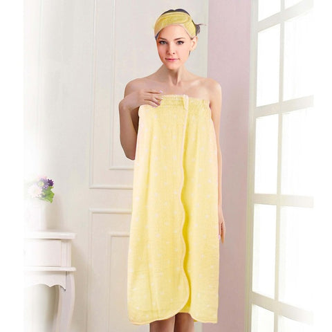 Pure Cotton Bath Robe and Headband